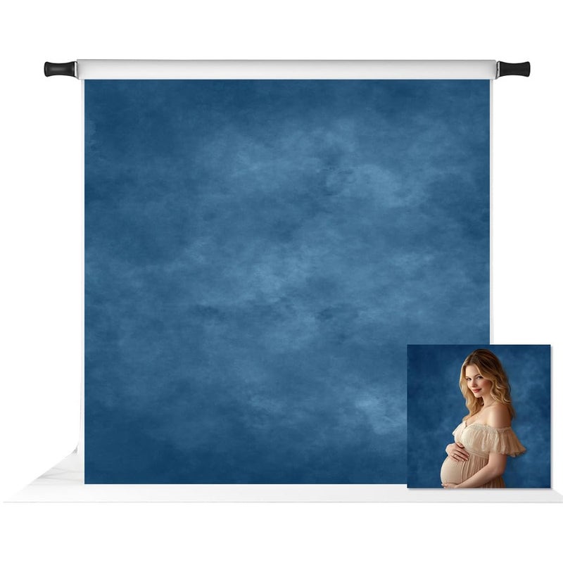 Kate 8x8ft Blue Abstract Photography Backdrop Headshots Portrait Background Studio Blue Backdrops - Image 1